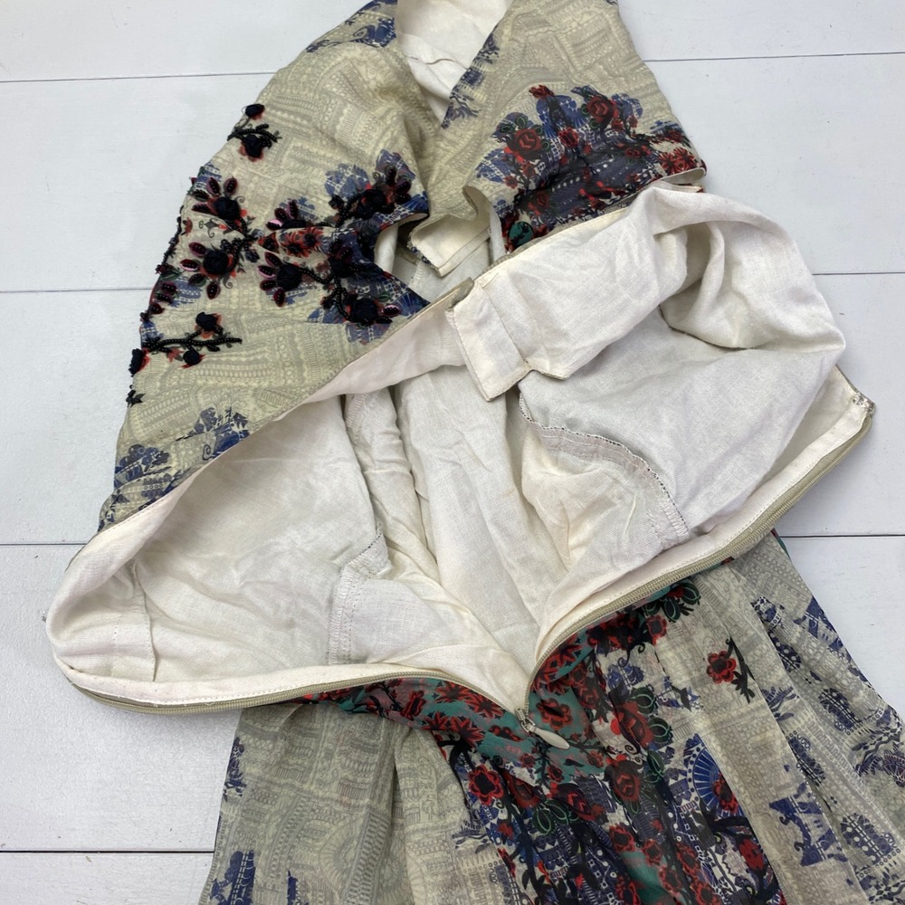 Bhanuni by Jyoti Maxi Dress Womens Small Anthropologie Embellished Boho Floral - Picture 13 of 17